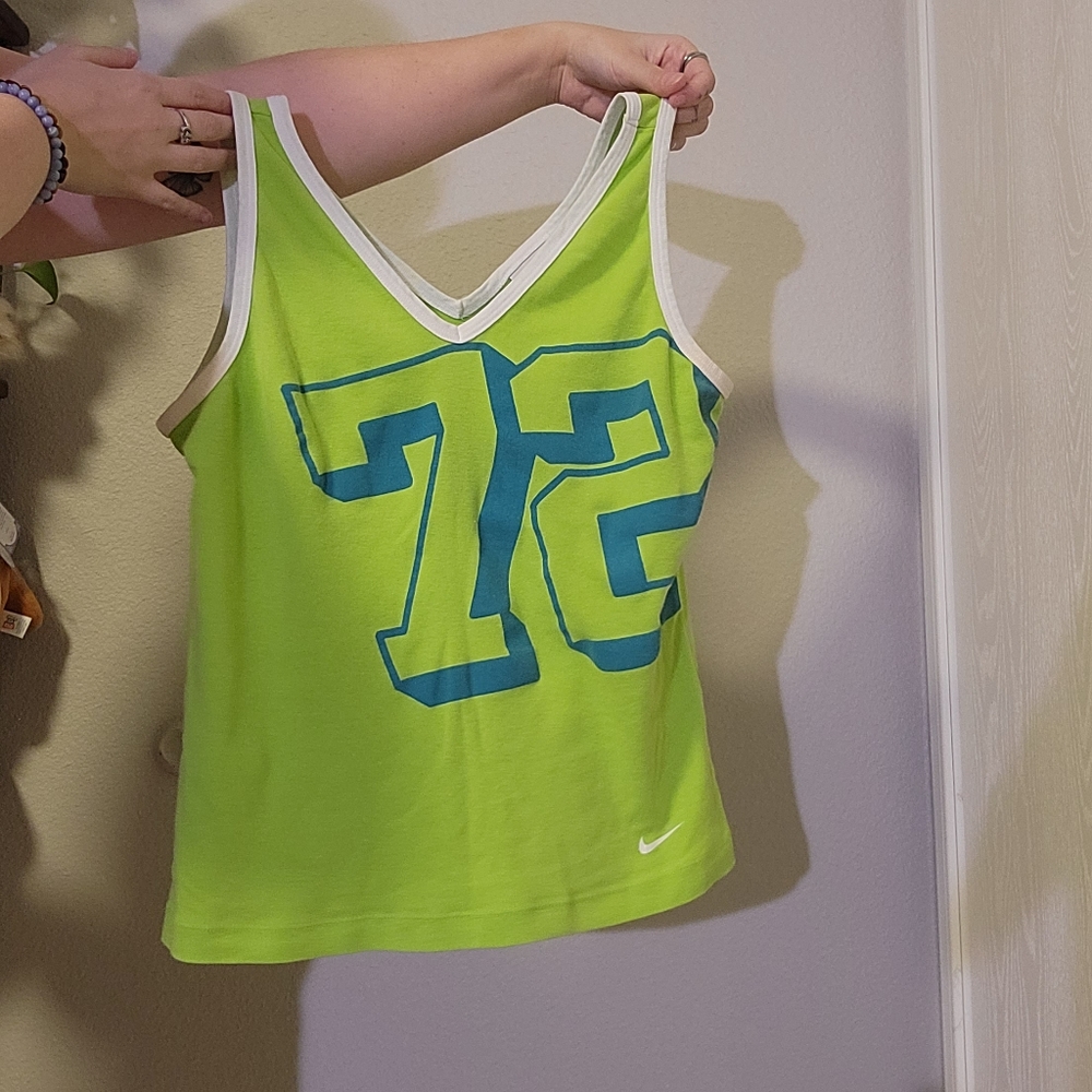 Vintage Y2K Lime Green Nike Tank